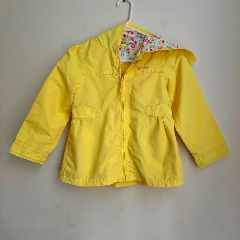 CARTERS TODDLER RAIN JACKET SIZE L YELLOW